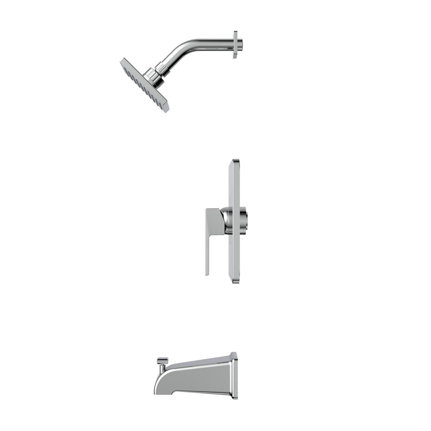 Belanger QUA90CCP Single Handle Shower Head and Bathtub Faucet, Polished Chrome - Image 4