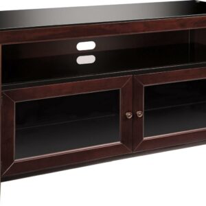 Bell'O 50" Wood/Metal/Glass AIM TV Stand Deep Mahogany