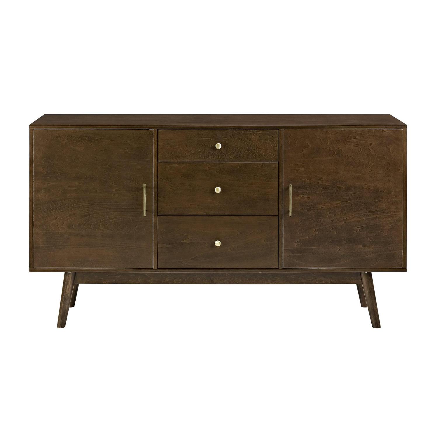 Walker Edison Larsen 2-Door TV Stand for TVs up to 66", Walnut - Image 3