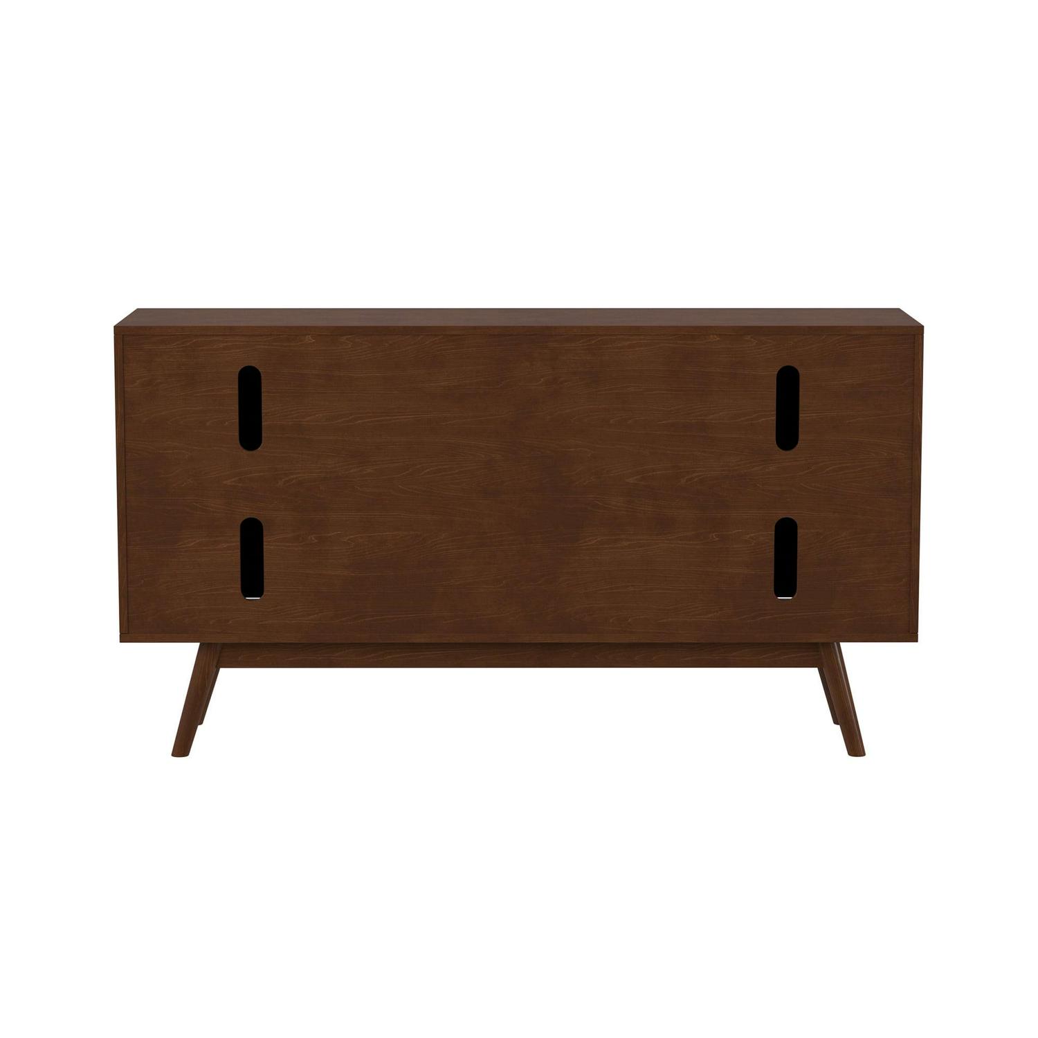Walker Edison Larsen 2-Door TV Stand for TVs up to 66", Walnut - Image 6