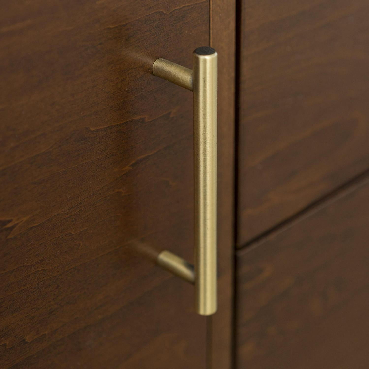 Walker Edison Larsen 2-Door TV Stand for TVs up to 66", Walnut - Image 7