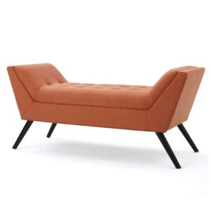 Bellamy Studios Petra Upholstered Bench, Orange