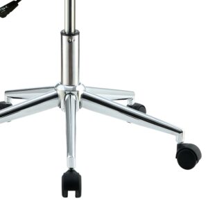 Benjara Metal & Wooden Office Arm Chair, Black-Color:Black