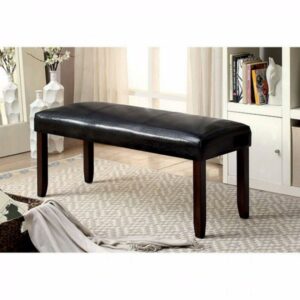 Brent Transitional Bench, Espresso & Dark Cherry