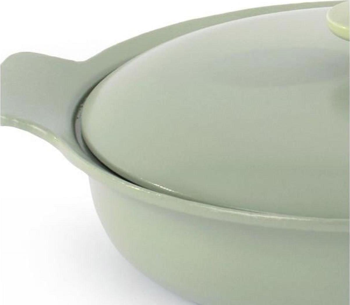 BergHOFF Ron 11" Cast Iron Deep Skillet 3.5Qt. with Lid, Green - Image 2