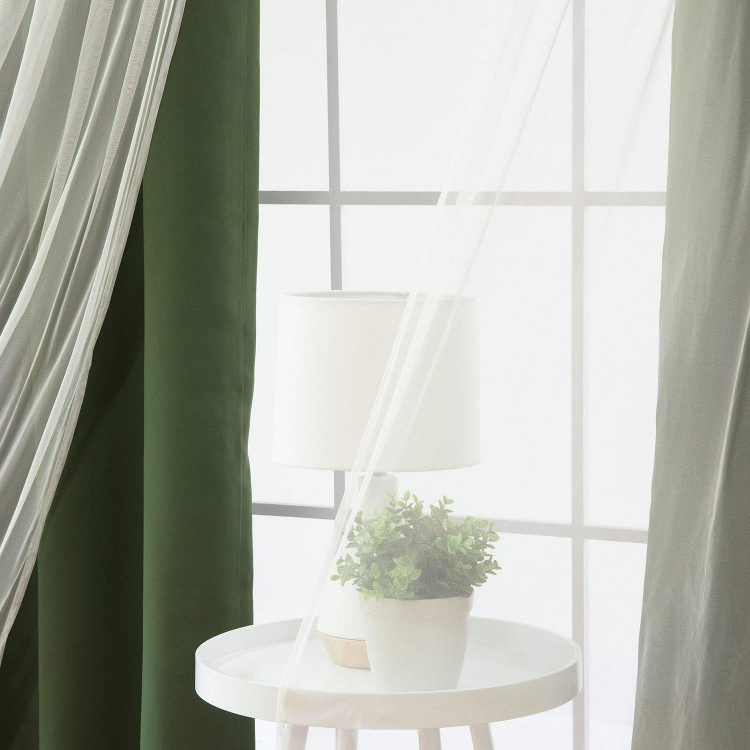 Best Home Fashion Mix &Amp; Match Tulle Sheer Lace Blackout Curtain - Set Of 4 - Image 10