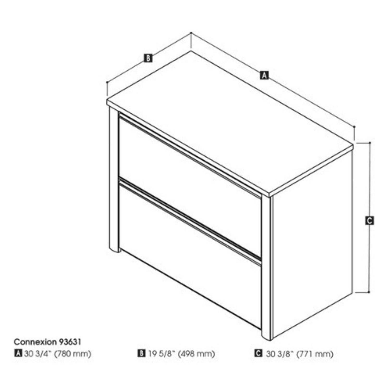 Bush Business Furniture 2 Drawer Lateral File Cabinet - Image 2