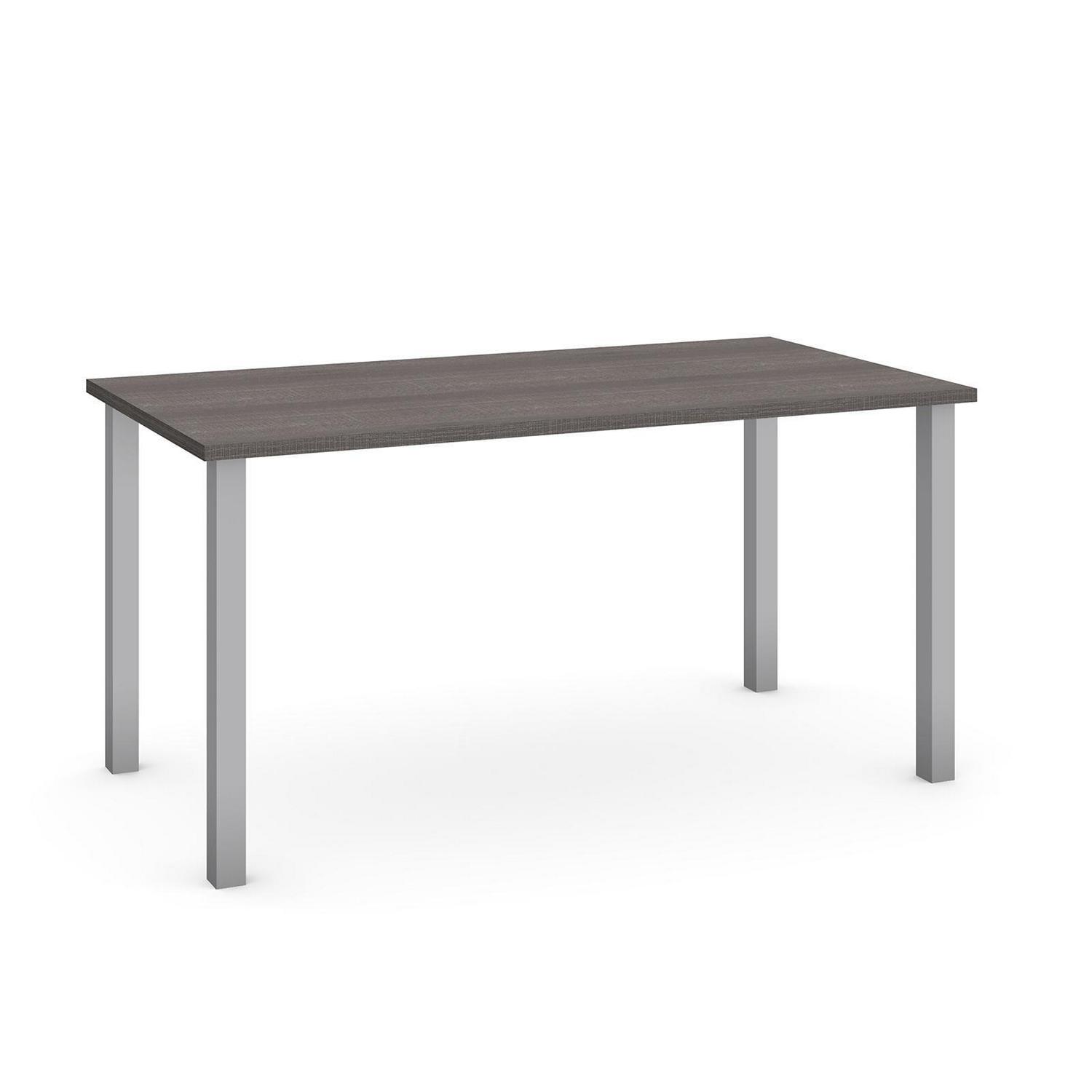 Bestar 30" x 60" Table with square metal legs in Black - Image 6