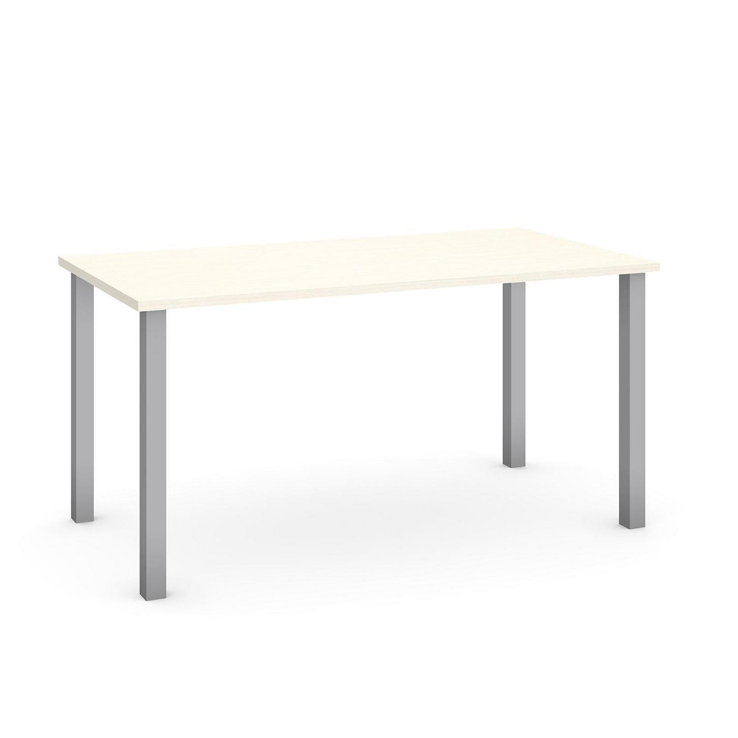 Bestar 30" x 60" Table with square metal legs in Black - Image 4