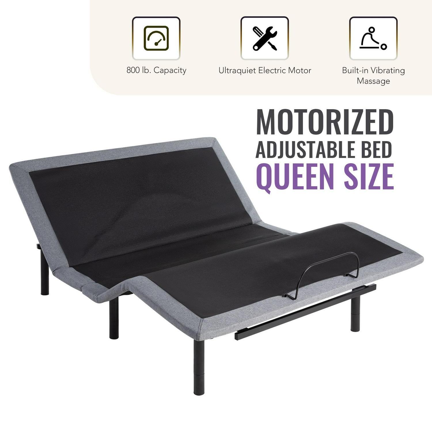 Bestco Motorized Queen Size Bed Frame with Remote Control, USB Ports and Massage