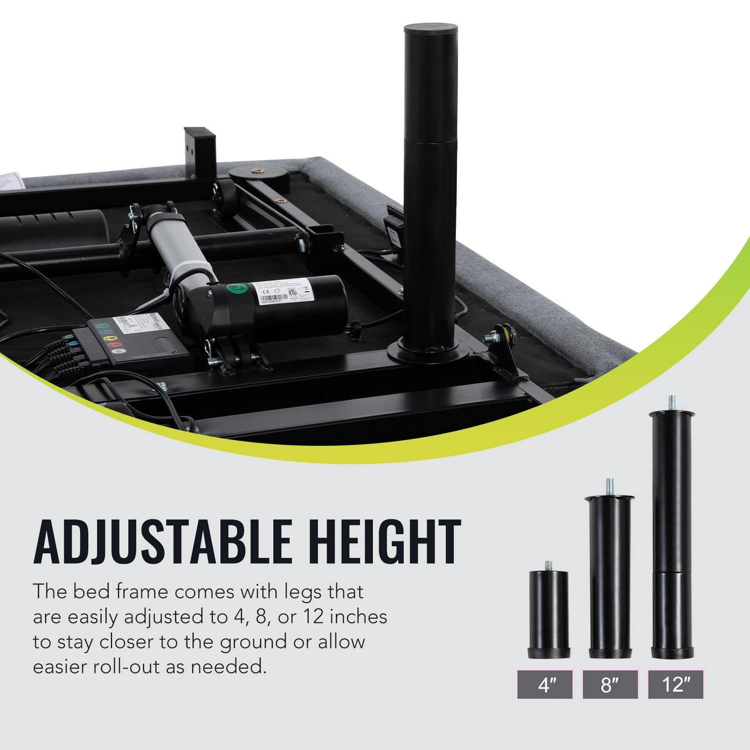 Bestco Motorized Queen Size Bed Frame with Remote Control, USB Ports and Massage - Image 6