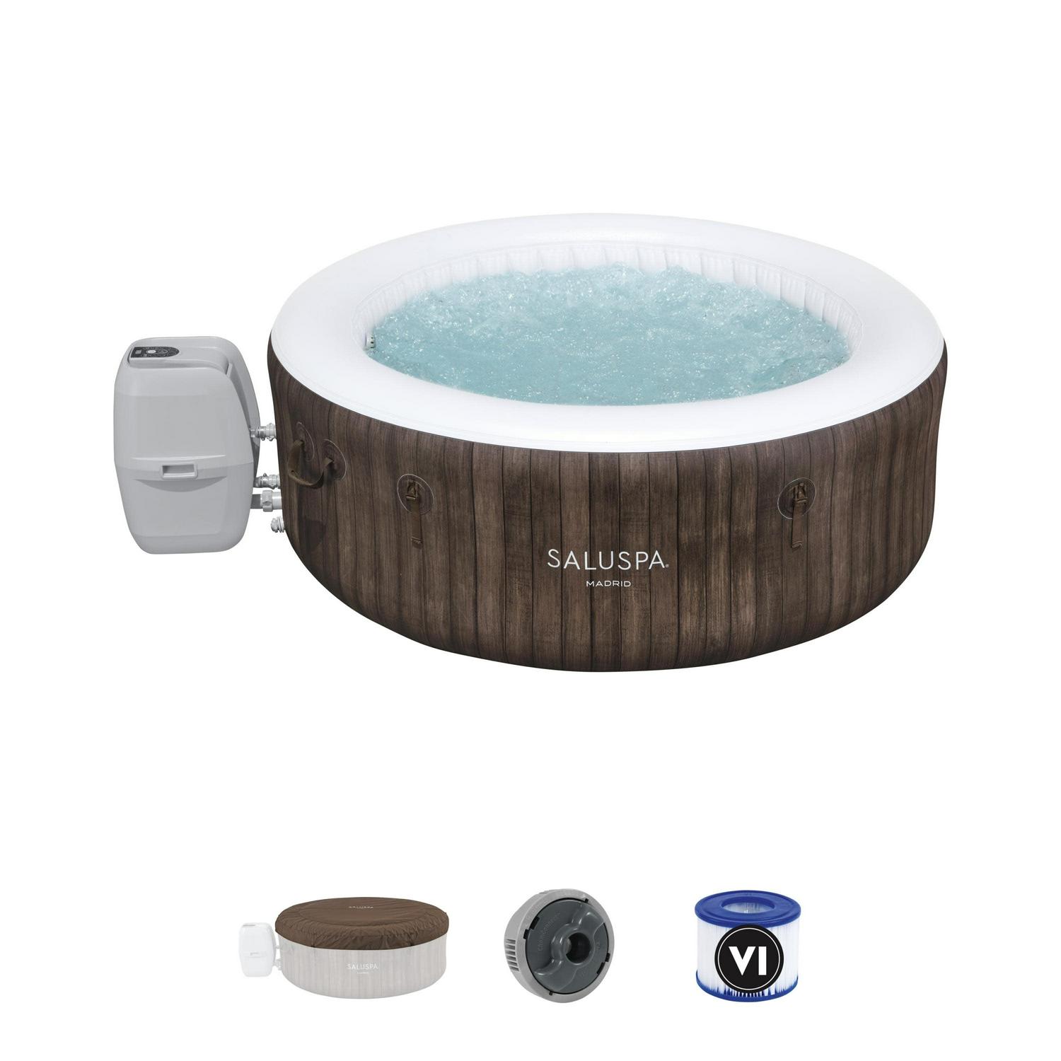 Bestway SaluSpa 71 in. x 26 in. Madrid 177 Gal Inflatable Hot Tub, 104E F Max Temperature - Image 5