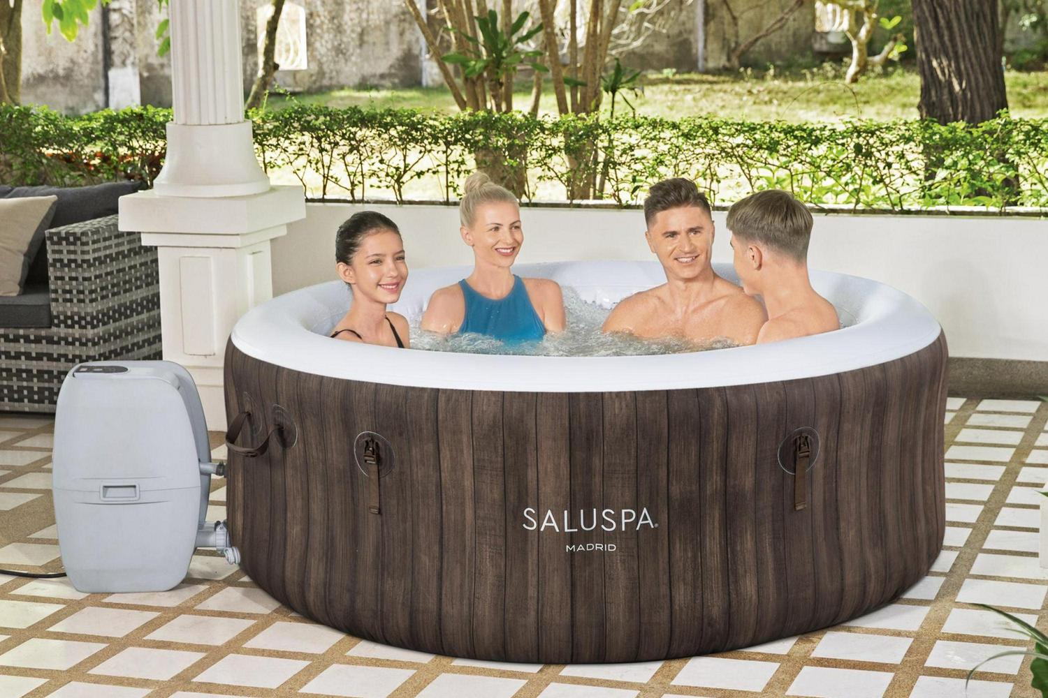 Bestway SaluSpa 71 in. x 26 in. Madrid 177 Gal Inflatable Hot Tub, 104E F Max Temperature - Image 2