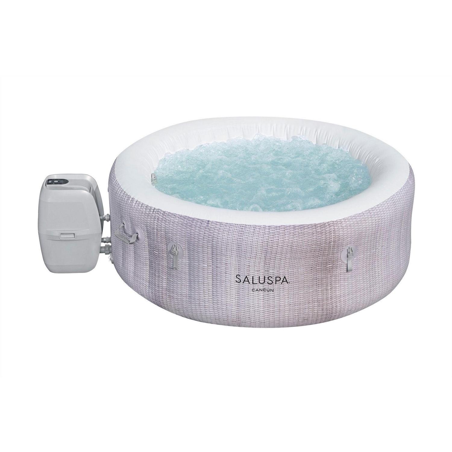 Bestway SaluSpa Cancun AirJet Inflatable Hot Tub with 120 Jets, Gray - Image 2