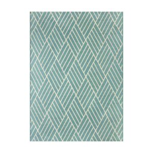 Better Homes & Gardens 7' x 10' Turquoise Diamond Outdoor Rug