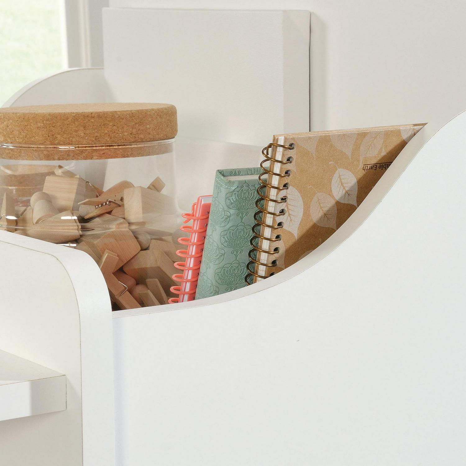 Better Homes & Gardens Cartwheel Activity Table with Chalkboard, White Finish - Image 9