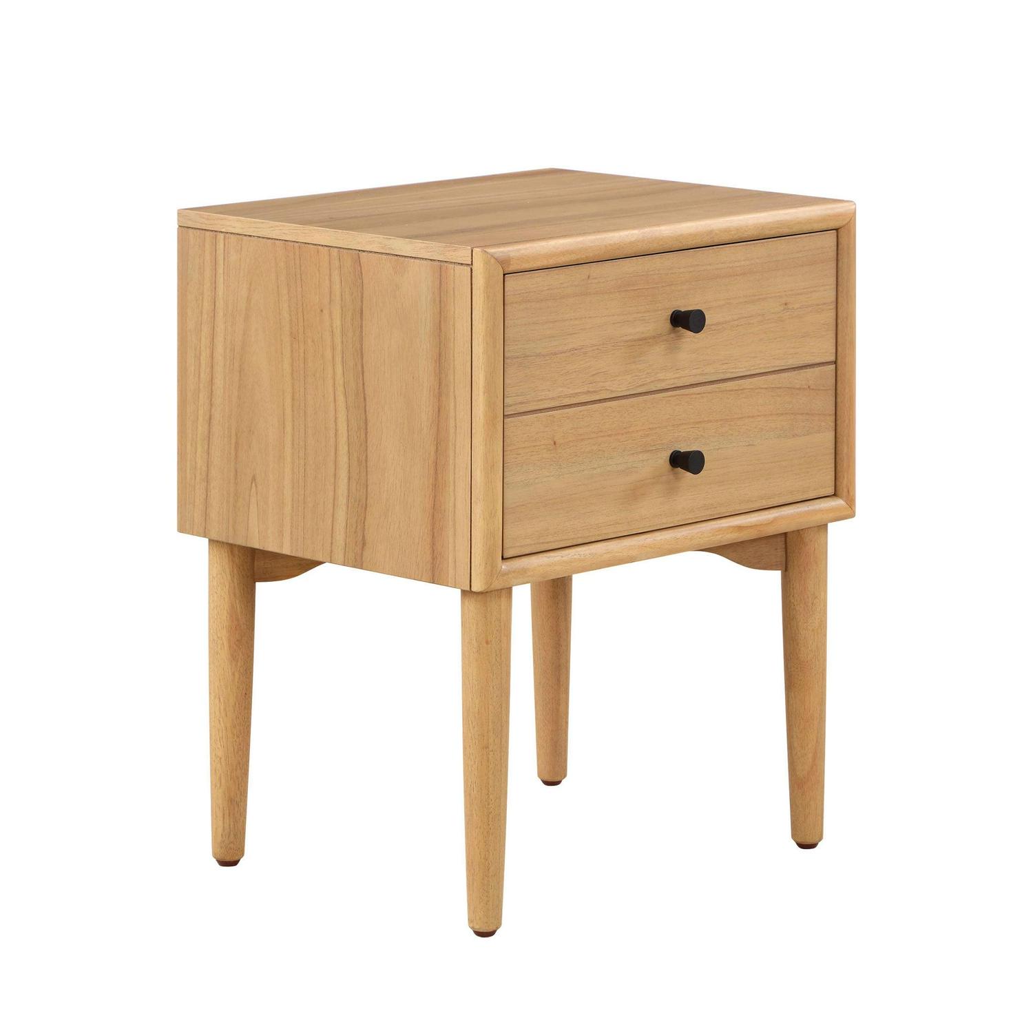 Better Homes & Gardens Bristol Nightstand with Solid Wood Frame, Natural Oak finish, by Dave & Jenny Marrs - Image 2