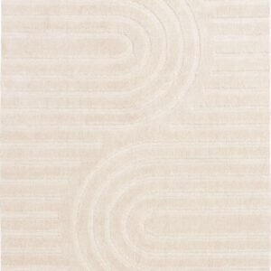 Better Homes & Gardens Arches Hi Low Indoor Area Rug, Ivory, 5'x6'7"