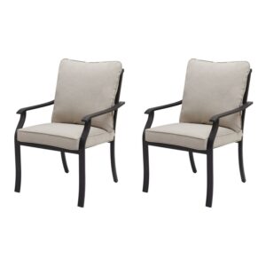 Better Homes & Gardens Newport Outdoor Stationary Dining Chairs – 2 Pack, Beige