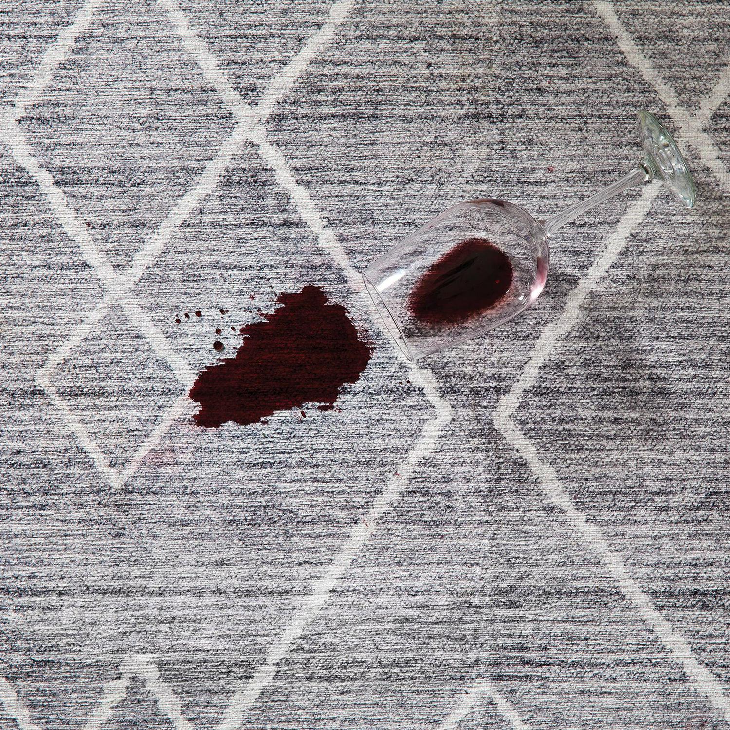 Better Homes & Gardens Diamond Machine Washable Indoor Area Rug, Gray, 5'x7' - Image 6