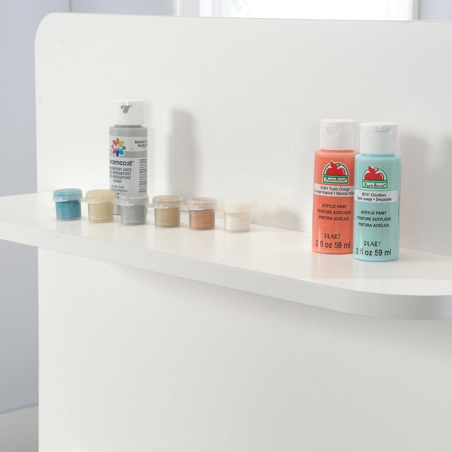 Better Homes & Gardens Cartwheel Activity Table with Chalkboard, White Finish - Image 15