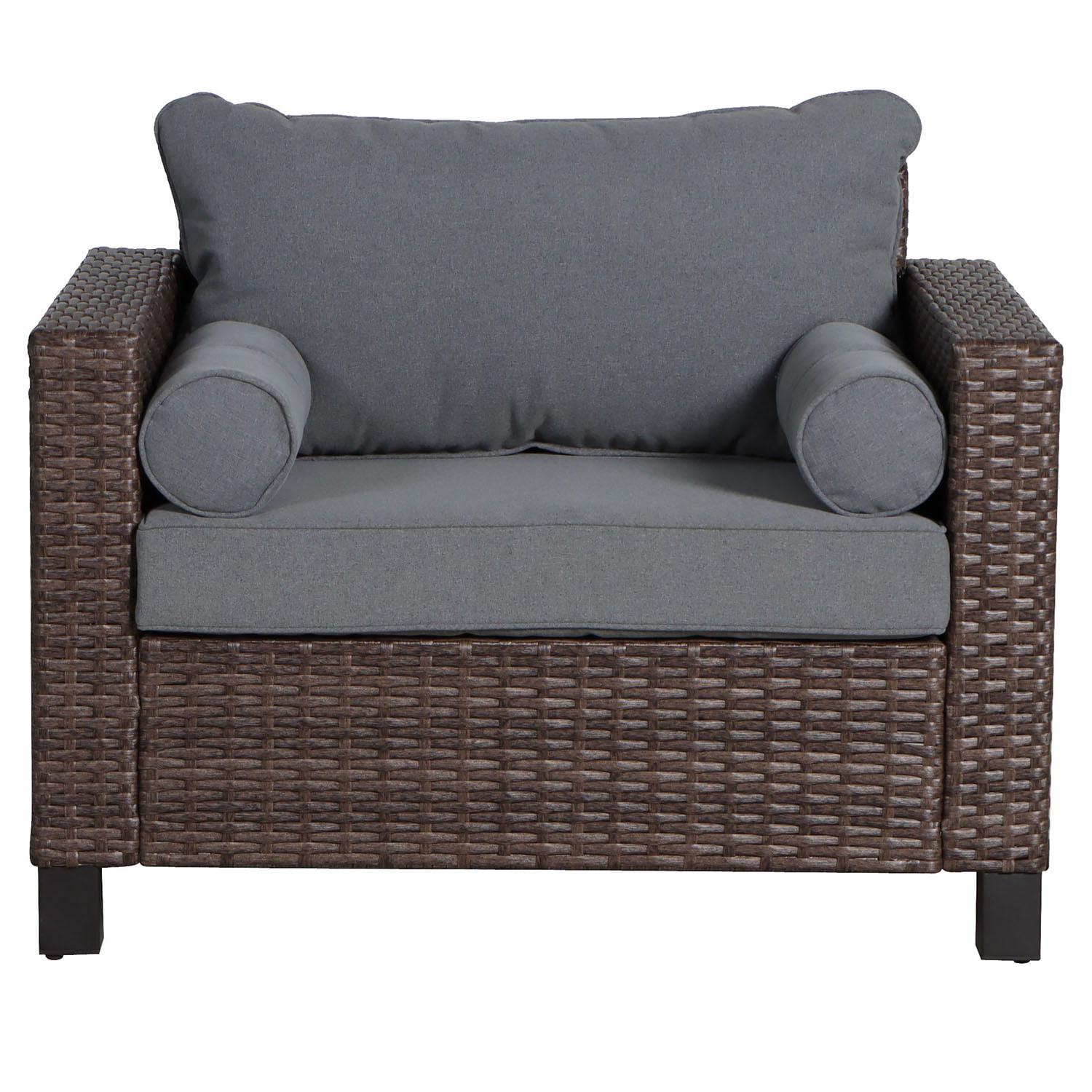 Better Homes & Gardens Brookbury Outdoor Cuddle Chair- Gray - Image 3