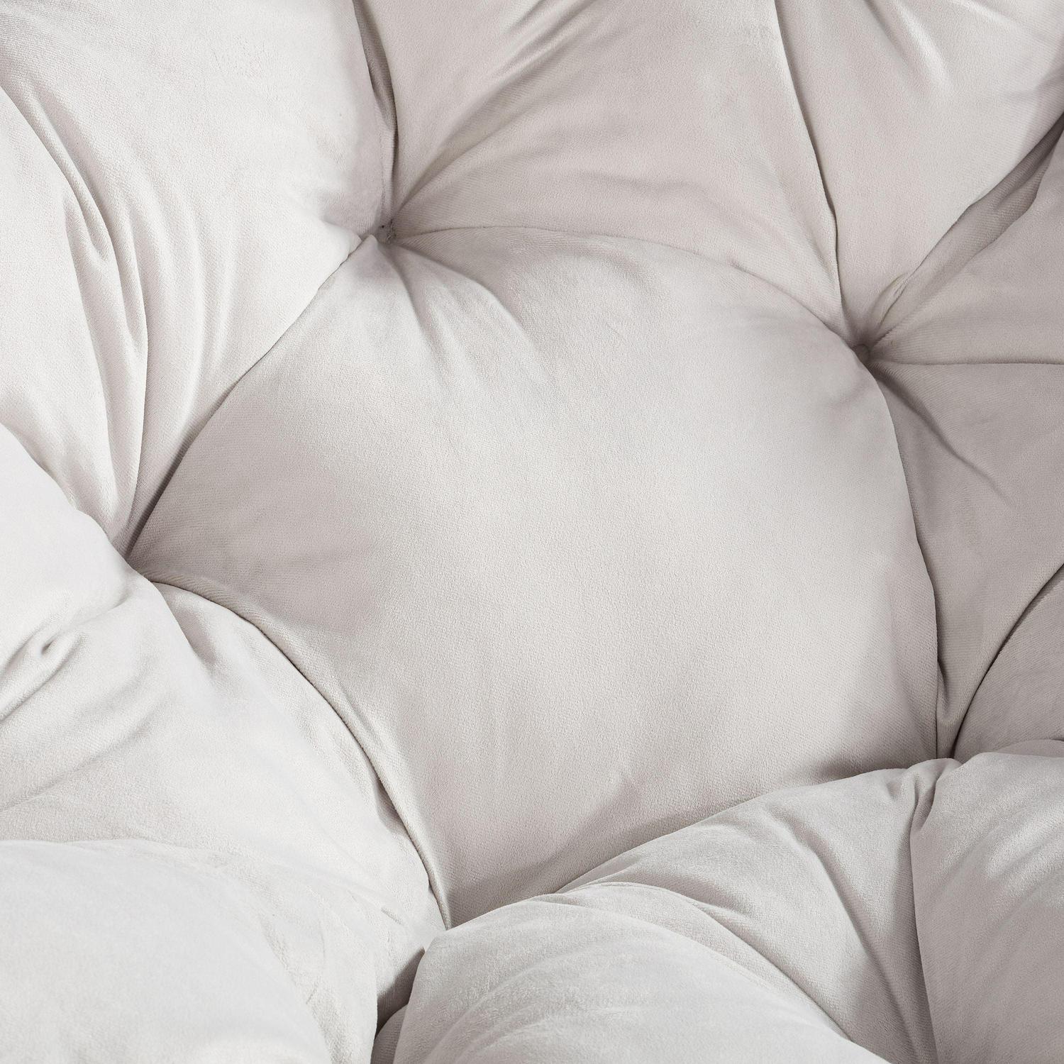 Better Homes & Gardens Papasan Chair with Fabric Cushion, Pumice Gray - Image 4