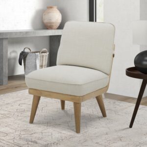 Better Homes & Gardens Springwood Slipper Accent Chair, Light Honey