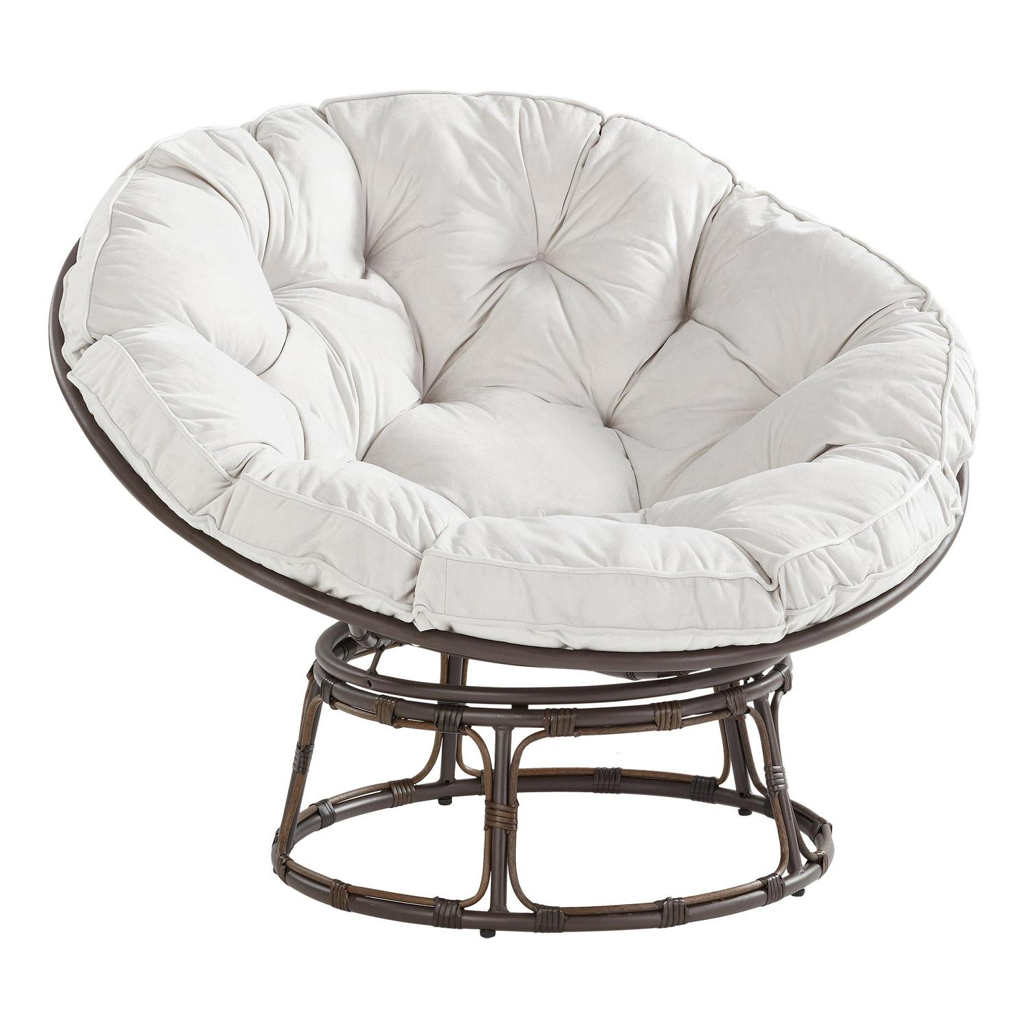 Better Homes & Gardens Papasan Chair with Fabric Cushion, Pumice Gray - Image 3