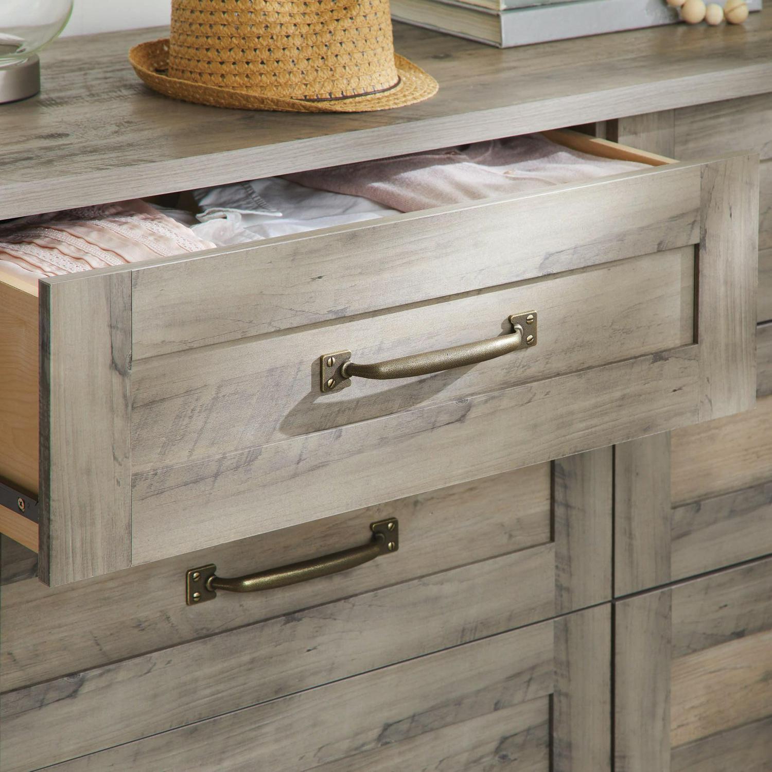 Better Homes & Gardens Modern Farmhouse 6 - Drawer Dresser, Rustic Gray Finish - Image 3