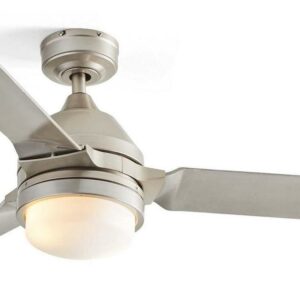 Better Homes & Gardens 54” Satin Nickel Contemporary Integrated LED Ceiling Fan with Remote Control