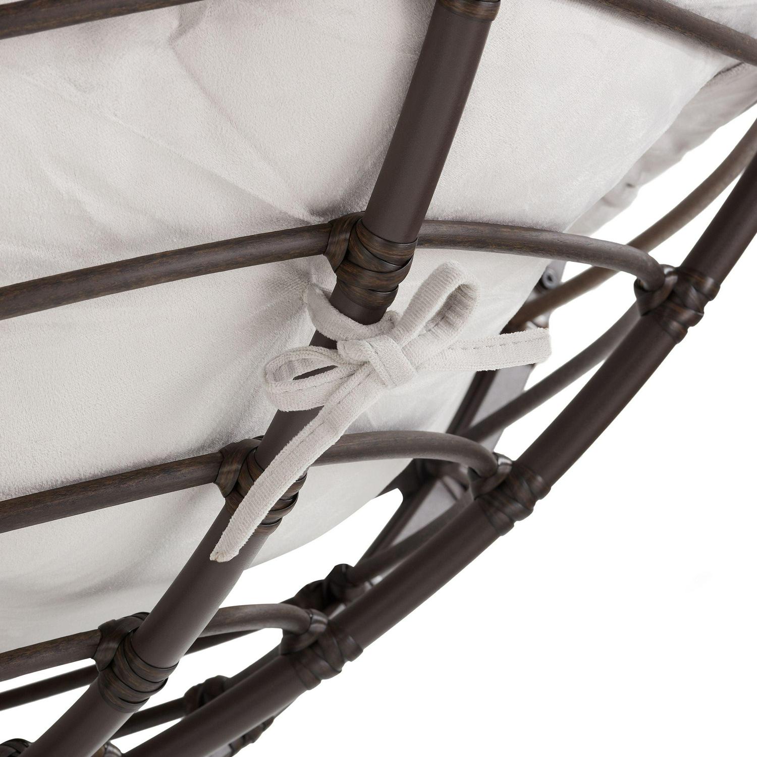 Better Homes & Gardens Papasan Chair with Fabric Cushion, Pumice Gray - Image 5