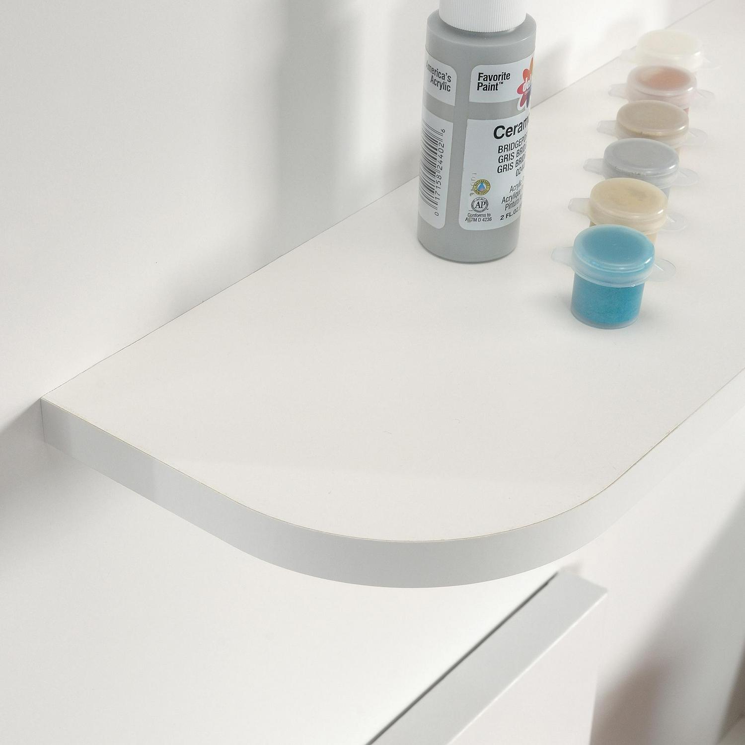 Better Homes & Gardens Cartwheel Activity Table with Chalkboard, White Finish - Image 10