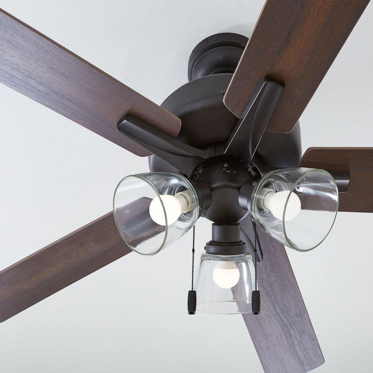 Better Homes & Gardens 52" Bronze Transitional Ceiling Fan, 5 Reversible Blades, 3 LED Bulbs Included - Image 3