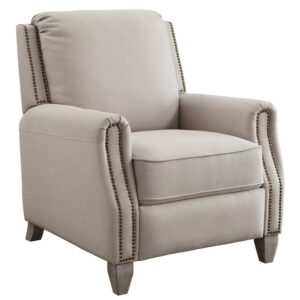 Better Homes and Gardens Pushback Recliner, Taupe Fabric Upholstery