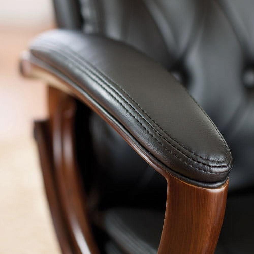 Better Homes and Gardens Executive, Mid-Back Manager's Office Chair with Arms, Black Bonded Leather - Image 7
