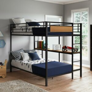 Better Homes and Gardens Austen Full over Twin Bunk Bed with Open Bookshelves