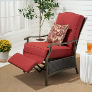 Better Homes and Gardens Providence Outdoor Recliner, Red