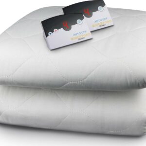 Biddeford Electric Mattress Pad, Cotton Blend. 4 Oz Quilted "Skirt" With Digital Controller, Queen, White