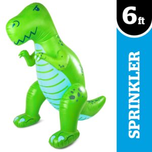 BigMouth Inc. Huge Green Dinosaur Yard Sprinkler - Ginormous 6 Foot Inflatable Sprinkler, Easy to Set Up, Inflate/Deflate, Transport and Store, Connects to Standard Garden Hose, Perfect Fun in the Sun