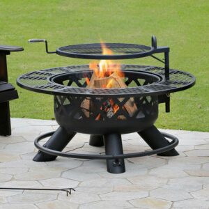 Big Horn 40in Ranch Fire Pit, with Cover