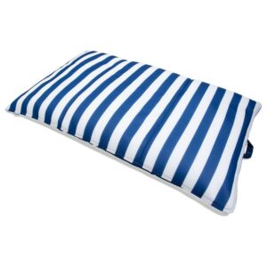 Big Joe Lagoon Lounger No Inflation Needed Pool Float, Americana Nautical Stripe Double Sided Mesh, Quick Draining Fabric, 5 feet Giant