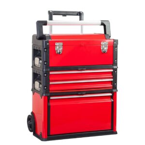 Big Red Portable Garage Red Tool Box with 3 Drawers,Dmtrjf-c305abd
