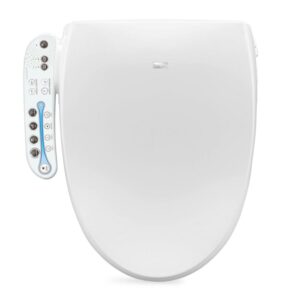 BioBidet A7 Aura Elongated Bidet Toilet Seat, White