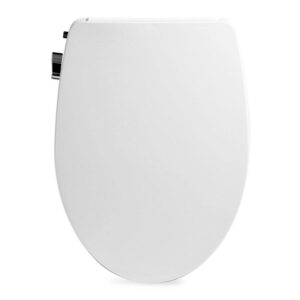 Bio Bidet Slim Bidet Toilet Seats in White with Nightlight, Dual Nozzle