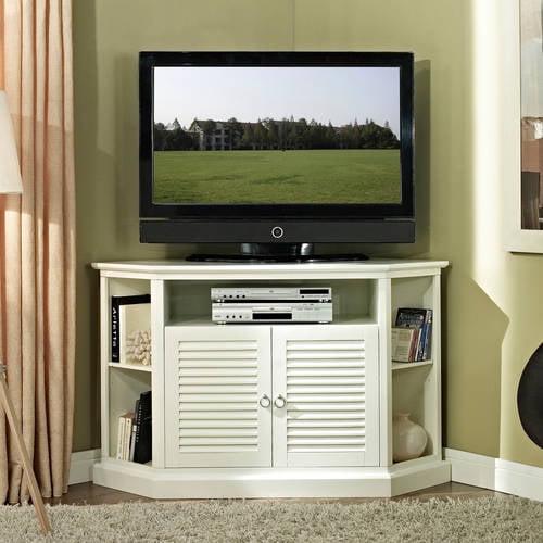 Birch Harbor Newport Louvered Door Corner TV Stand - Image 5
