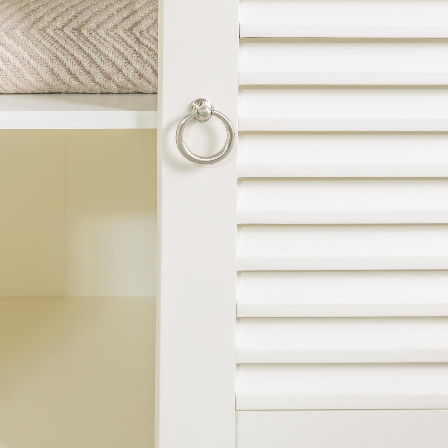 Birch Harbor Newport Louvered Door Corner TV Stand - Image 9