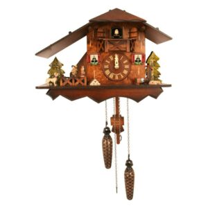 Black Forest 6" x 14" Brown Analog Traditional Cuckoo Clock, 428QMT
