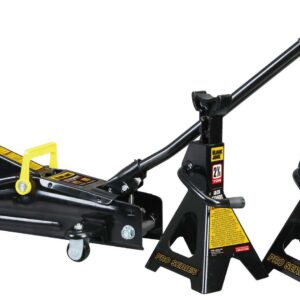 Black Jack 2.25 Ton Trolley Jack with 2.25 Ton Jack Stands in Case Black - T82253W
