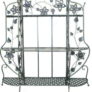 Blackened Brass Bakers Rack with 3 Shelves